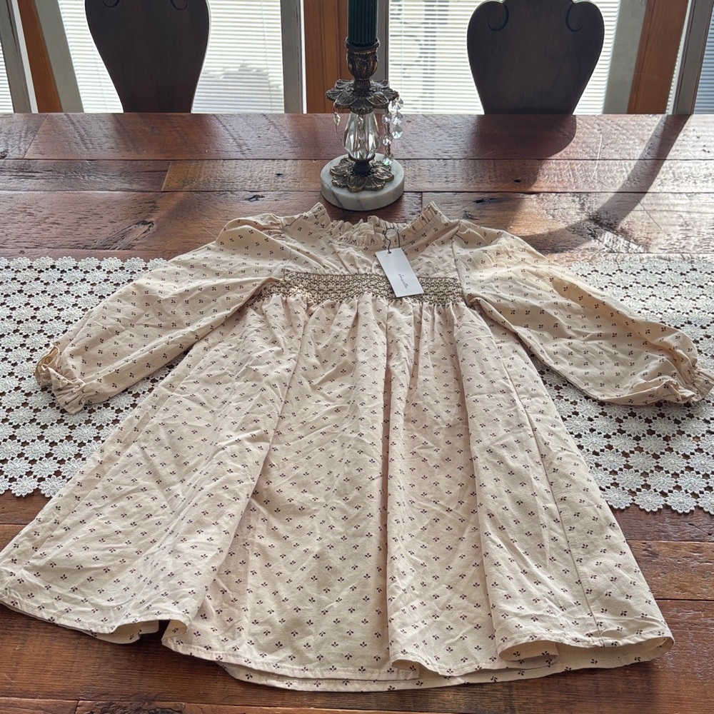 Charming Louisiellei Cream Toddler Dress. NEW With Tags. Size 3.